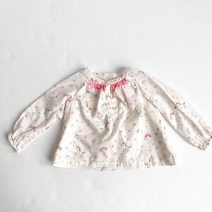 Baby Gap unicorn long sleeve blouse EUC 18-24m